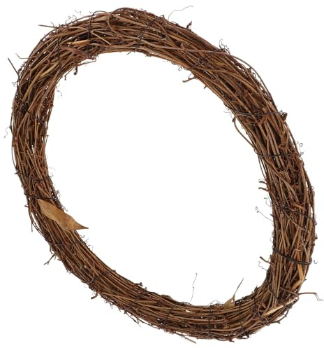 BESPORTBLE 1stücke Natur Weinrebe Rankenkranz Rohling DIY Dekorieren Material AST für Basteln Kreis Blume Ranke Form Accessoire Herstellung Erntedankfest Weinrebe Weben Winzig Rahmen