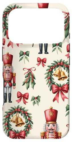 Hülle für iPhone 17 Pro Vintage Weihnachten Nussknacker Kokette Xmas Floral Kranz