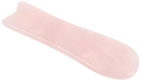 Uonlytech Rosenquarz Gua Sha Massagegerät Gesicht Gesichtsmassagegerät Hautschaber Tragbar für Gesichtspflege und Entspannung