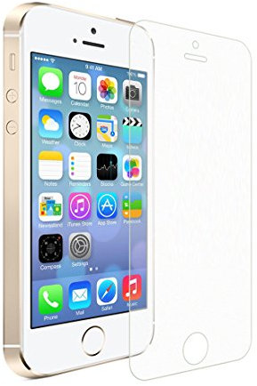 wortek Schutzfolie, kompatibel mit iPhone 5 / 5S / SE/C, Anti Glare Crystal Clear 3D Touch Folie Ultra dünn