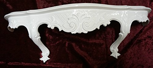 by artissimo Console murale style baroque - Largeur : 49 x profondeur : 13 x hauteur : 21 cm - Étagère miroir Cp51 (blanc)