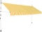 vidaXL Tenda Sole Retrattile 350 cm Balcone Strisce Bianco/Arancione Parasole