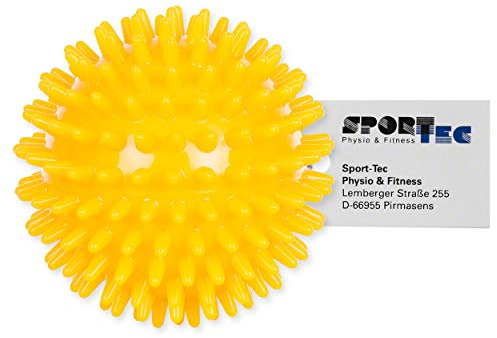 Igelball Massageball Reflexzonen Massage Selbstmassage mittel 8 cm gelb