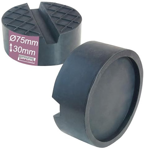 75x30mm Gummiauflage mit V-Nut, Waffeloberfläche & Aussparung für Wagenheber und Hebebühnen