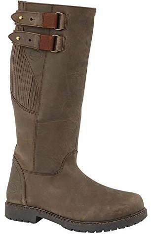 Mens Waterproof Breathable Country Style Boots in Waxy Brown Leather (UK 7)