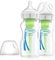 Dr Brown's Natural Flow Anti-Colic Options+ Wide-Neck Baby Bottle, 9oz/270ml, with Level 1 Teat, 2-Pack