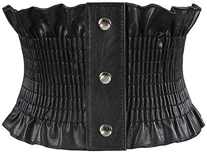 Diyafas Damen Elastische Gürtel Breite Taillengürtel Korsett Frauen Dehnbar Bund für Kleider