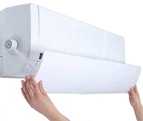 Beito 1 Paquete Cubierta De Aire Acondicionado para El Hogar Deflector De Aire Acondicionado Ajustable Parabrisas La GuíA De Viento RetráCtil Evita El Soplado Directo (Blanco, 56 Cm-102 Cm)