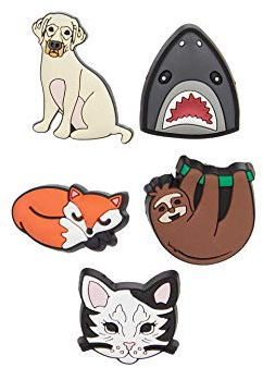 Crocs JibbitzAnimalLover5 Pack Encantos para zapatos, Multicolor, Talla Única