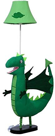 Stehlampe kinderzimmer, Grün Fliegend Drachen Stehlampe,Schlafzimmer Nordischer Junge Schlafsaal Kreativität Schön Cartoons Kind Augenschutz Bett Lampe AA+ (Farbe : Dimming)