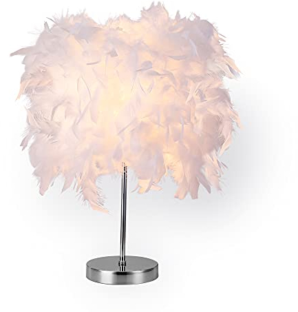 4.7098.01 Lampe de table avec plume de canard Blanc Ø 20 cm