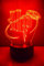 Harry Potter Lampe illusion 3D LED Lampe de chevet Couleurs changeantes Interrupteur tactile Décoration de bureau Télécommande