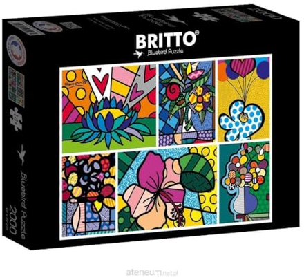 Puzzle 2000 Teile - Romero Britto - Collage: Flowers