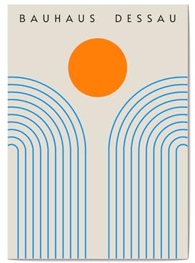 Bauhaus Poster, Bauhaus Kunstdruck, geometrisches Poster, buntes Bauhaus Wandkunst, inspiriert von Bauhaus Poster, Mitte Jahrhundert Poster (A1-59,4 x 81,4 cm)