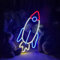 Rakete Spaceshuttle Neonlicht LED Neon Schild Licht Lampe Kunst Party Wand Dekoration Weihnachten Nachtlicht Gaming Setup Streamer Hintergrund Beleuchtung dekorative Wandleuchte Astronaut Space