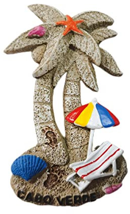 Cape Verde 3D Coconut Tree Fridge Magnet Souvenir Gift,Resin Handmade Cabo Verde Refrigerator Magnet Home & Kitchen Decoration Collection