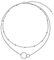 HOOHWE Kette Silber Zwei Kreis Halskette Damen Silber 925 Layering Halskette Infinity Circle Choker für frauen Modeschmuck Kette Set Boho Schmuck Geschenk
