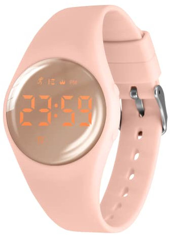 BEN NEVIS Reloj de Pulsera Digital con podómetro, vibración, Alarma, Distancia, cronómetro y Ejercicio, Resistente al Agua, Recargable, para Actividades al Aire Libre, para niños y niños
