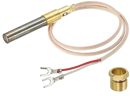 sourcing map 750mv Thermopile Gas Fireplaces Thermocouple for Frying Furnace Generator Gas Fryer Stove Oven Water Heater Replacement Parts 24