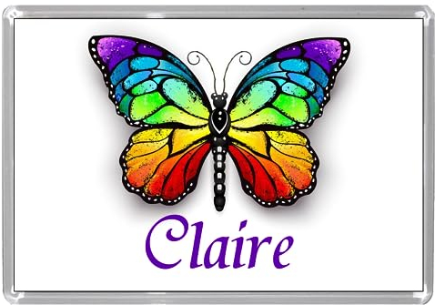 Personalised BUTTERFLY JUMBO FRIDGE MAGNET Overall Size 9.7cm by 6.7cm