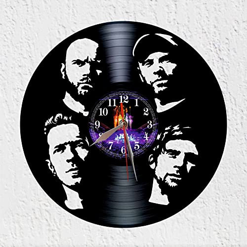VINY WOODY Große Armbanduhr Pop Rock Musica Rock Alternative Post-Britpop Wanddekoration Schallplattenuhr Vinyl