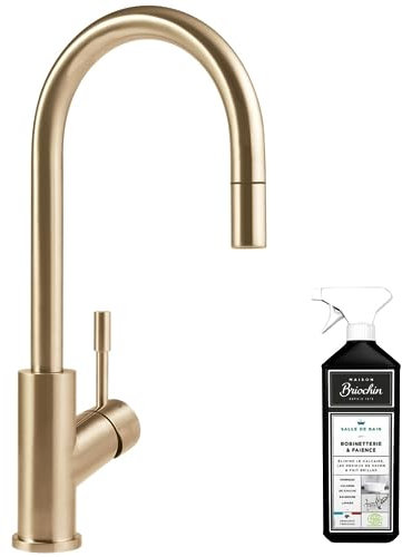 Robinet cuisine VILLEROY ET BOCH Umbrella flex or mat + nettoyant