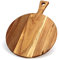 Extra Large Acacia Wood Cutting Board and Serving Board - Round 21 x 16 Charcuterie Boards for Meat, Bread, Cheese, Pizza and Carving