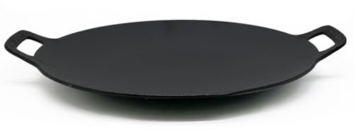 13-Inch Korean BBQ Grill Pan, Cast Iron Griddle for Indoor and Outdoor Stovetop Use