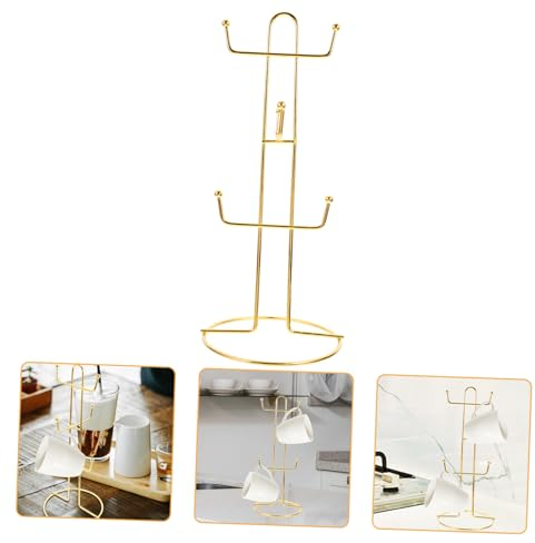 Ciieeo Coffee Cup Holder Porcelain Coffee Mugs Tea Cup Organizer Tea Cup Holder Tree Coffee Station Organizer Black Cups Espresso Cup Mug Tree Organizer Stand Light Luxury Tree Stand Iron