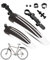 OVTSPO Fahrrad Schutzblech Set 20-26Zoll Robuste und Spritzschutzset Verstellbarer Schutzbleches MTB für Vorder- und Hinterrad Universalgröße für Mountainbikes und Cityräder (Weiß)