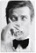 JINLIMAO Wanddeko Poster 30 * 50CM Senza Cornice Gli attori Roger Moore Fumo Bere Camera da letto Pittura decorativa Poster Camera estetica