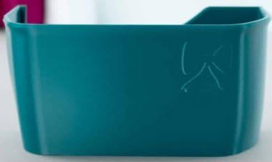 Schnittenliebe Auffangbehälter für Overlock-Maschine Janome 8002D / 7034D / Elna 264, praktisch für abgeschnittene Fäden und Stoffreste an der Maschine (Teal)