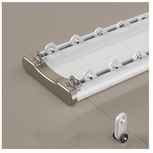 Doppio binario per tende da esterno per gazebo da esterni, per finestre, tenda scorrevole, per 250 m di lunghezza, divisorio (bianco)