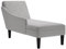 vidaXL Chaiselongue, Indoor Lounge Sofa mit Kissen Rechter Armlehne, Gepolsterte Recamiere für Wohnzimmer Schlafzimmer Büro, Polsterliege, Wolkengrau Stoff