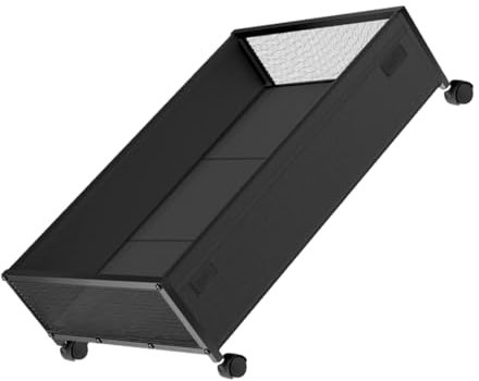 Cabilock Unterbett Aufbewahrungsbox Mit Faltbare Transparente Aufbewahrung Für Kleidung Spielzeug Und Decken Platzsparender Organizer Mit Praktischem Metallgitter Einfachen Identifikation