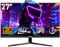 Gawfolk Gaming Monitor 27 Zoll QHD IPS, PC Bildschirm 144Hz 2K (2560×1440P), Computerbildschirm mit FreeSync, 99% sRGB, 178° Weitwinkel, HDMI, DisplayPort, unterstützt VESA 100 * 100MM – Schwarz