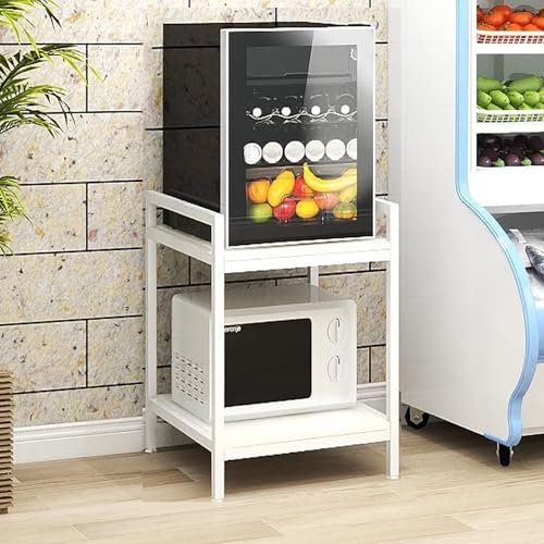 Elitix Support Réfrigérateur Support pour Micro-Ondes pour Petits Espaces pour La Cuisine, Support pour Mini Réfrigérateur/Étagère pour Appareils Électroménagers, Support de Rangement(Style3)
