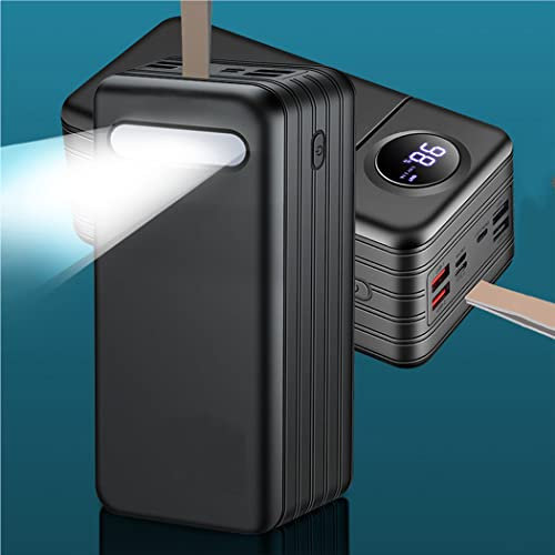 Power Bank USB C Power Bank 100000 mAh Power Bank/Mobiltelefon Tragbare Power Bank Ladegerät Telefonakku Power Bank Power Bank mit hoher Kapazität, Schwarz