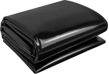 MARXAN Bâche de Bassin Noire 0,13 mm/5 mil, imperméable, pour bassins de Jardin, piscines, ruisseaux, Cascades et fontaines, sous-Couche pour lac Artificiel(4x4m)