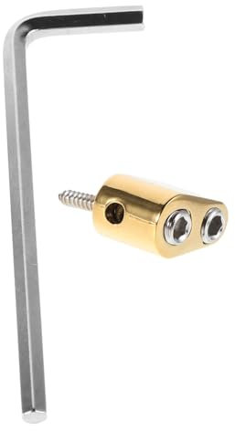 Yardwe 1 Set Di Dadi Di Bloccaggio Delle Corde Del Ponte Per Chitarra Senza Paletta, Parti Di Ricambio Per Accessori Per Basso Elettrico Senza Paletta