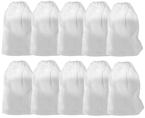 Alide Lot de 10 sacs filtrants élastiques en coton pour aquarium – Pour changeur d'eau et nettoyeur de gravier à piles
