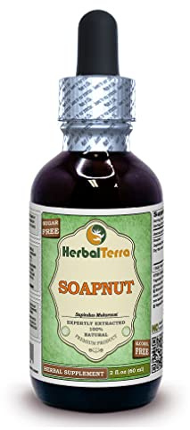 Herbal Terra LLC Soapnut (Sapindus mukorossi) Glycerite, Dried Deseeded Nuts Alcohol-Free Liquid Extract 2 oz
