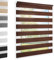 Doppelrollo Klemmfix ohne Bohren Braun 105x140 cm [Stoffbreite 101cm] Duo Rollo Fensterrollo für Fenster/Türen Gardine Klemmrollo Seitenzugrollo Sichtschutz Sonnenschutzrollo Zebrarollo