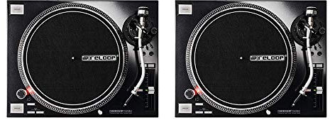 Reloop RP-7000MK2 - Giradischi professionali a trasmissione diretta, 2 pezzi, colore: nero