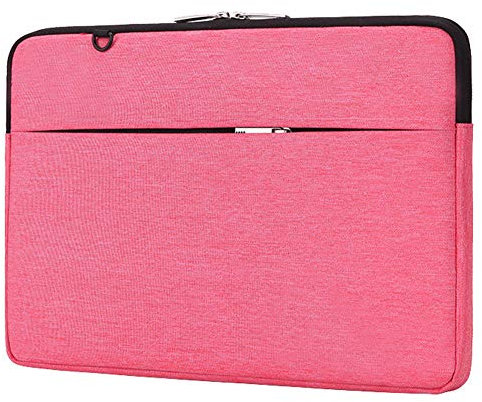 Laptop Tablet Sleeve Case Bag for 14 Inch MacBook/Surface/Ultrabook/Chromebook, with Accessory Bag,Pink,14 Inch