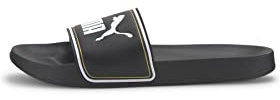 PUMA Leadcat FTR, Slide Sandal Unisex-Adulto, Black Team Gold White, 40.5 EU