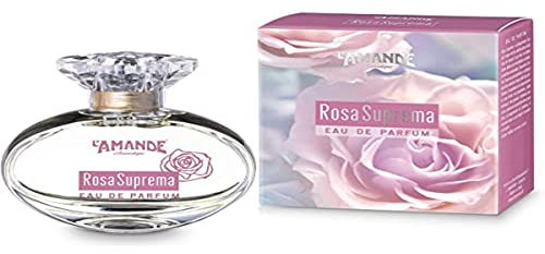 L'AMANDE - Profumo Donna Fresco e Delicato con Note di Camomilla e Bergamotto, Profumo Donna Rosa Suprema 50 ml