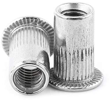 20 Stücke Blindnietmuttern m3 m4 m5 m6 m8 Flachkopf Gewinde Blindnietmutter 304 Edelstahl Maschinenschrauben, Befestiger Repair Tool Zubehör(M6)