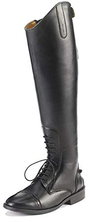 EQUISTAR Women's All-Weather Synthetic Field Equastrian Riding Boot, Black, 8.5 Wide