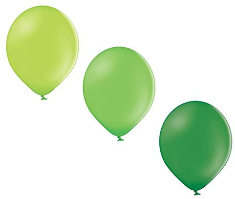 50 Luftballons 3 Farben apfelgrün, limone, dunkelgrün Qualitätsballons 27 cm Ø KEIN Plastik, biologisch abbaubar